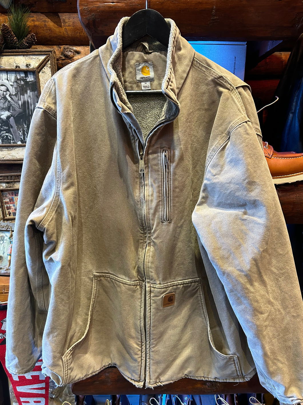 Vintage Carhartt Sherpa Lined Duckcloth Jacket, XL