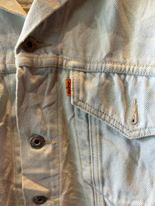 14. Vintage Orange Tab Levis Denim Jacket, Small