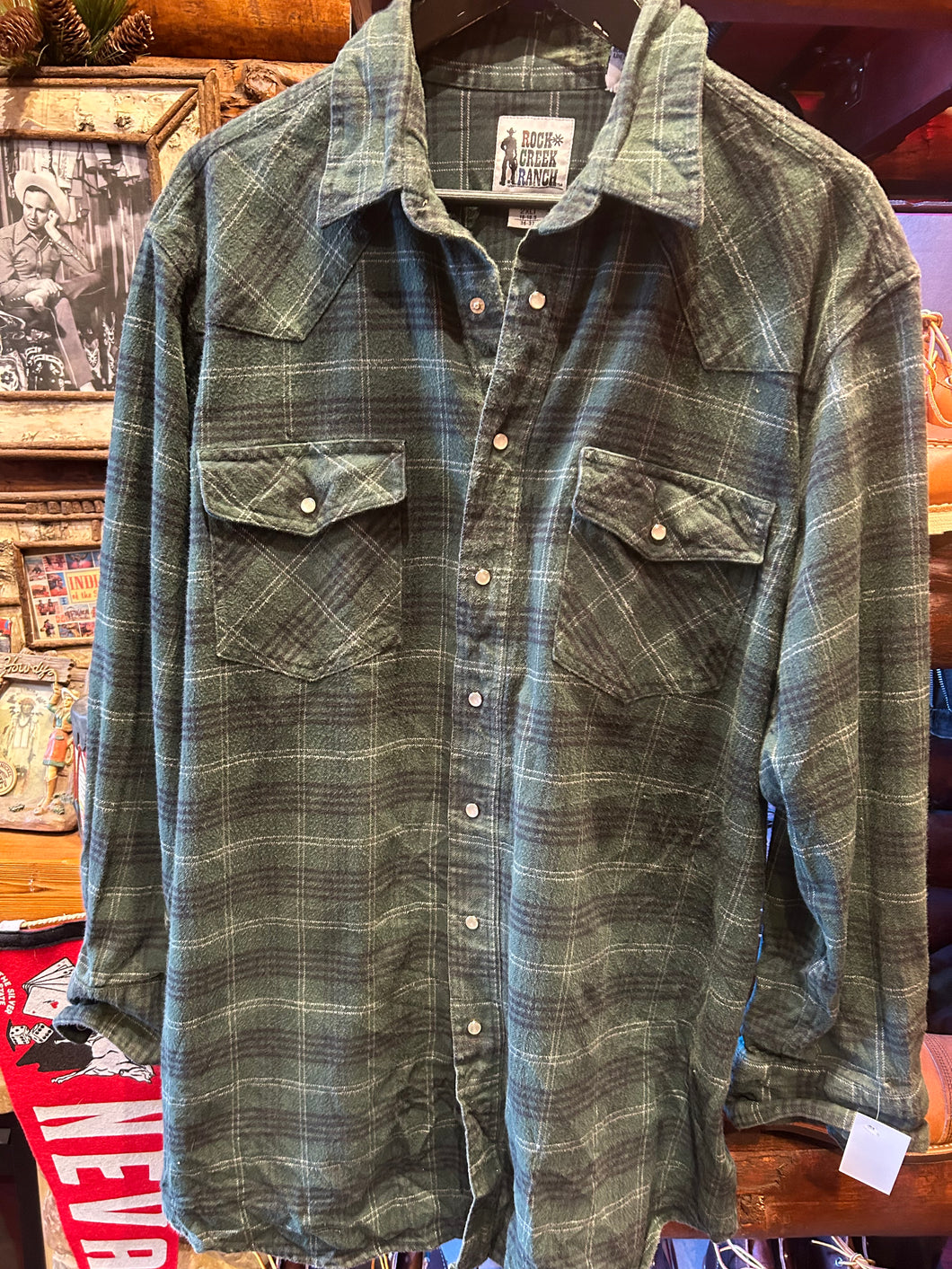 Vintage Rock Creek Ranch Heavy Flannel, XXL