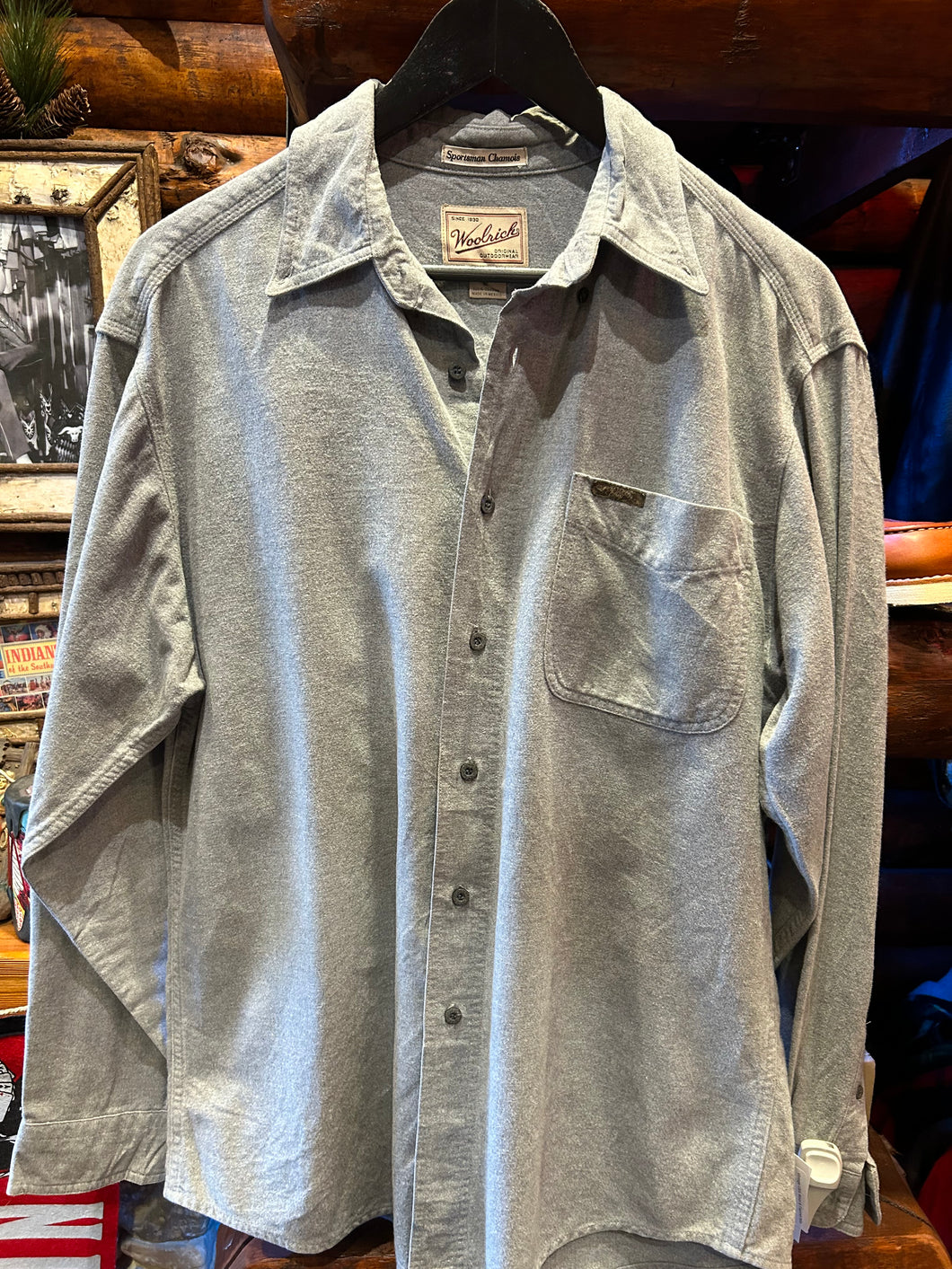 Vintage Woolrich, Pennsylvania Grey Heavy Flannel, Medium
