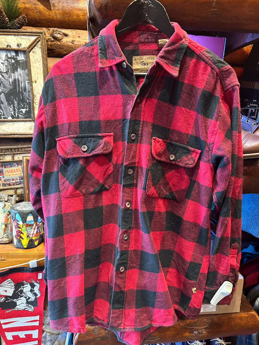 Vintage Moose Creek Heavy Flannel Buffalo Plaid, Medium – Midwest Trader