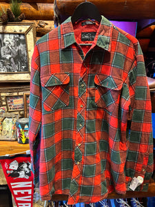 Vintage Northwest Quilt Lined Lightweight Flannel Jacket, Large