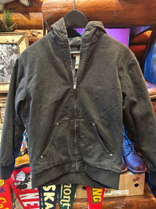 Vintage Duckcloth Hooded Jacket Black, XS