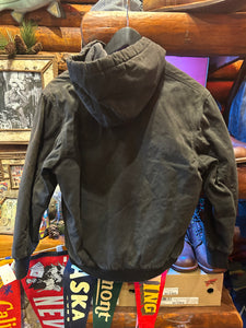 Vintage Duckcloth Hooded Jacket Black, XS