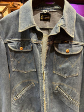 Load image into Gallery viewer, Rare 1960&#39;s-70s Wrangler Zip Denim Jacket, Small
