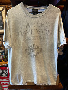 Vintage Harley Museum Grey Tee, Large