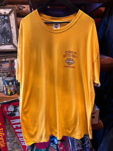 Vintage Harley To Ride or Die Yellow Tee, XXL