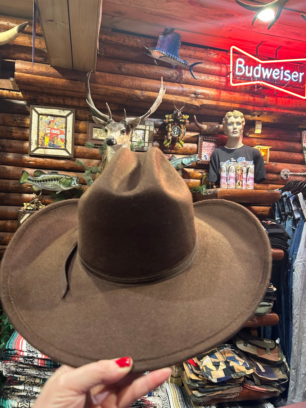 Brown Felt Cowboy Hat, Washington