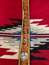 Load image into Gallery viewer, American Bison Brand Brown Tooled Western Belt
