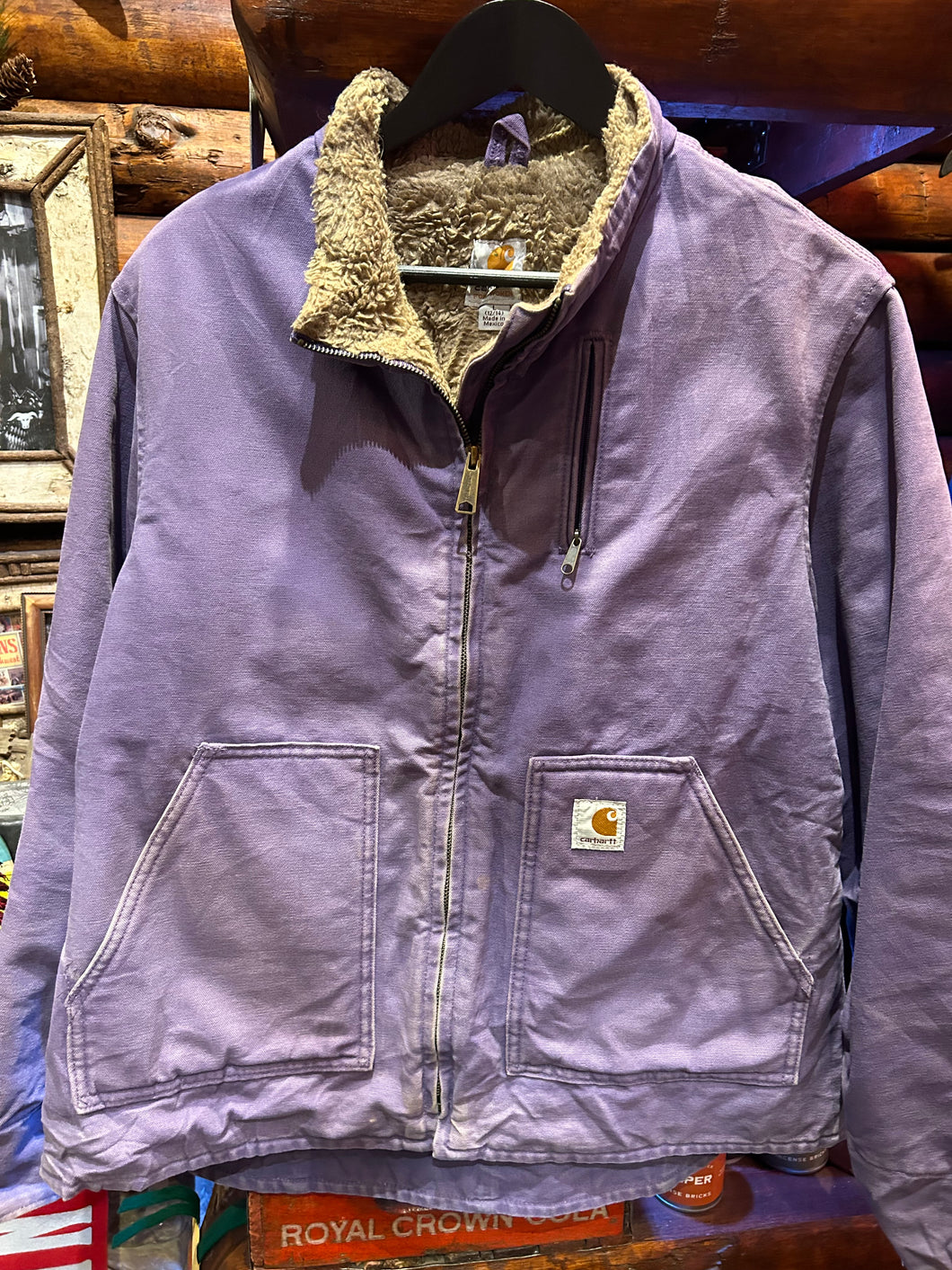 Vintage Lavender Sherpa Lined Carhartt, Womens Large