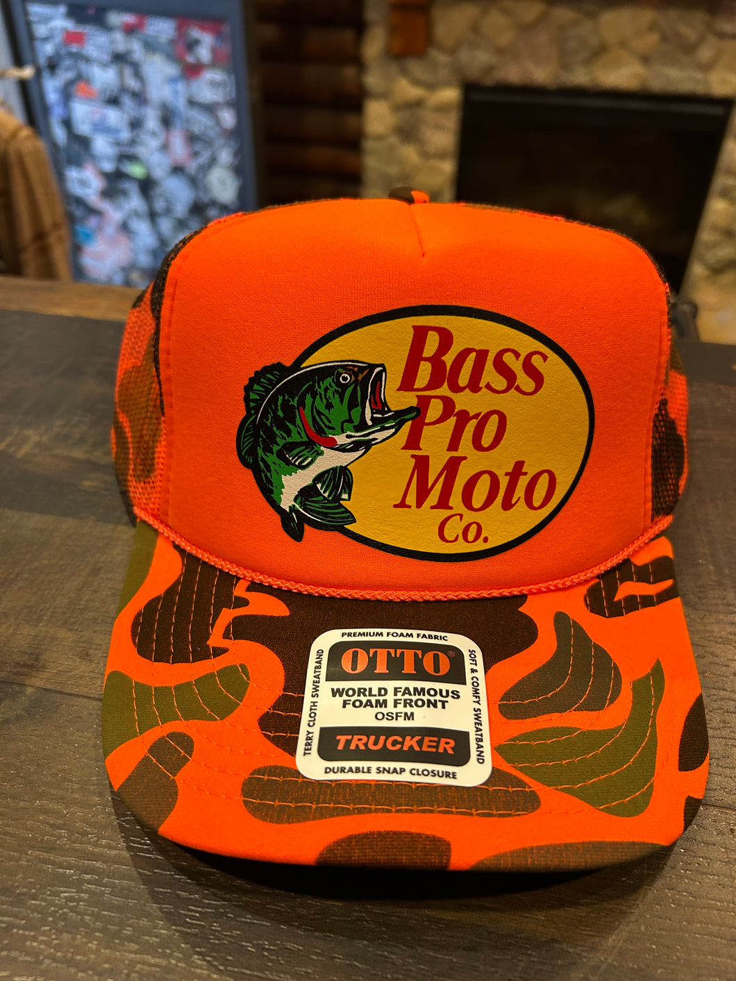 Fish Orange Camo Cap