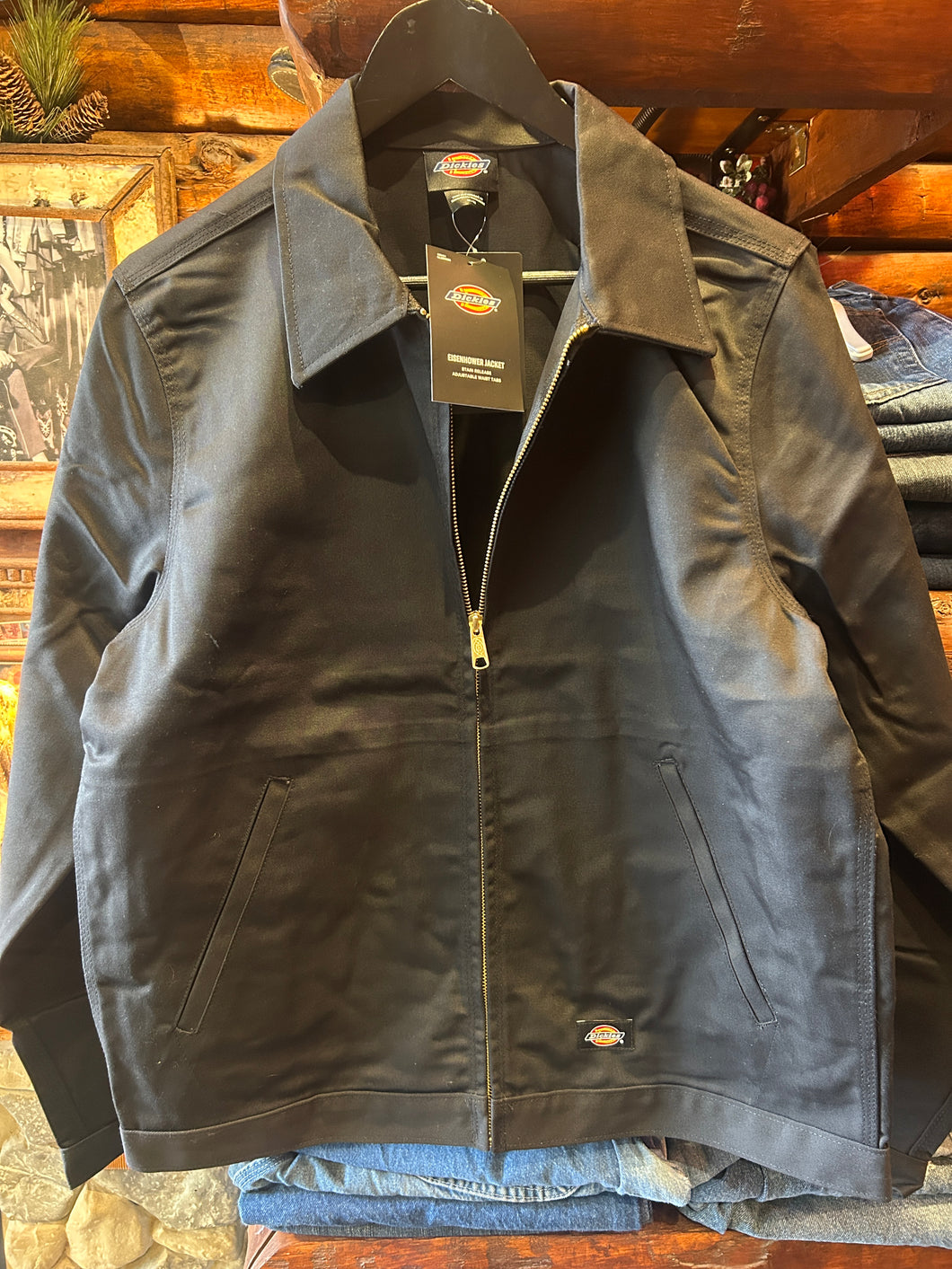 New Dickies Black Unlined Eisenhower Jacket