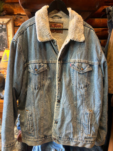 Vintage Levis Sherpa Denim, XXL