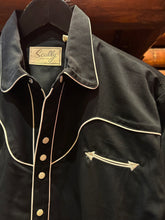 Load image into Gallery viewer, Scully Black &amp; White Piping Western Shirts, California
