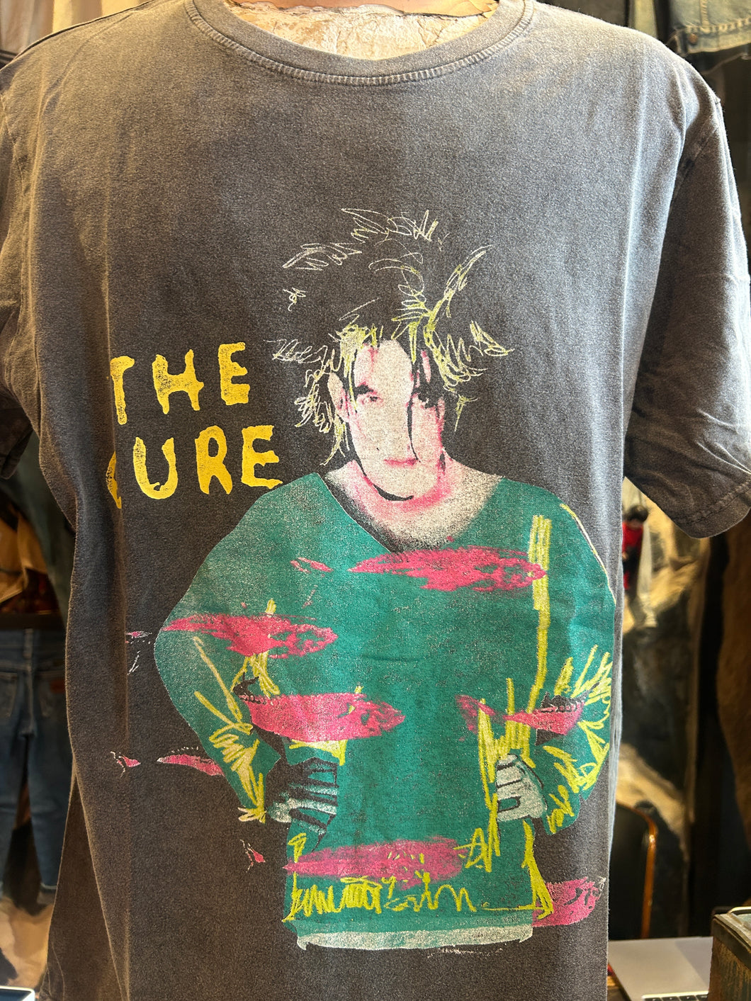 The Cure Charcoal Denim Wash Tee
