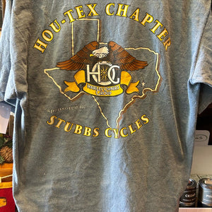 Vintage Harley Houston Texas Chapter, Blue, Large
