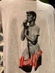 David Bowie, White Sing / Red Soft Vintage Feel, Slim Fit