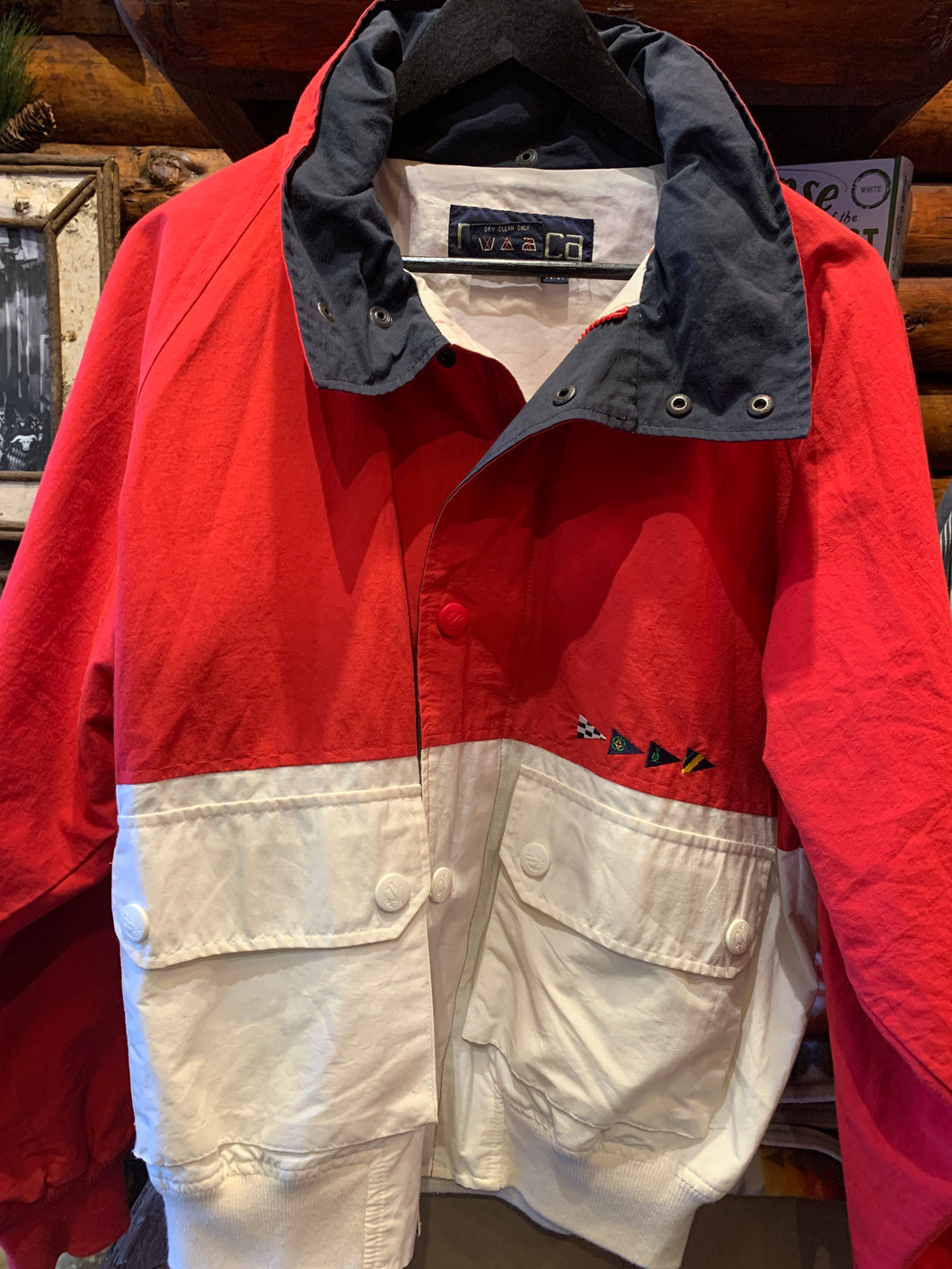 Vintage Nautica Red White Blue Jacket, Medium. FREE POSTAGE