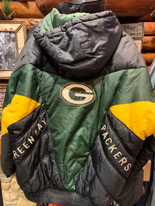 Vintage Greenbay Packers Pro Layer Puffer Jacket, Large. FREE POSTAGE