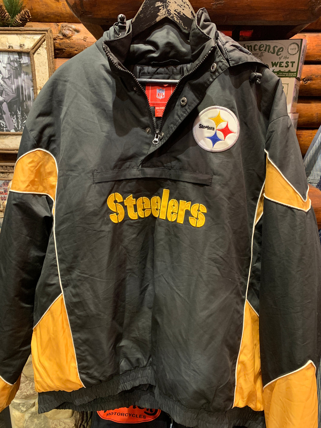 Vintage Pittsburgh Steelers Puffer Jacket, XXL. FREE POSTAGE