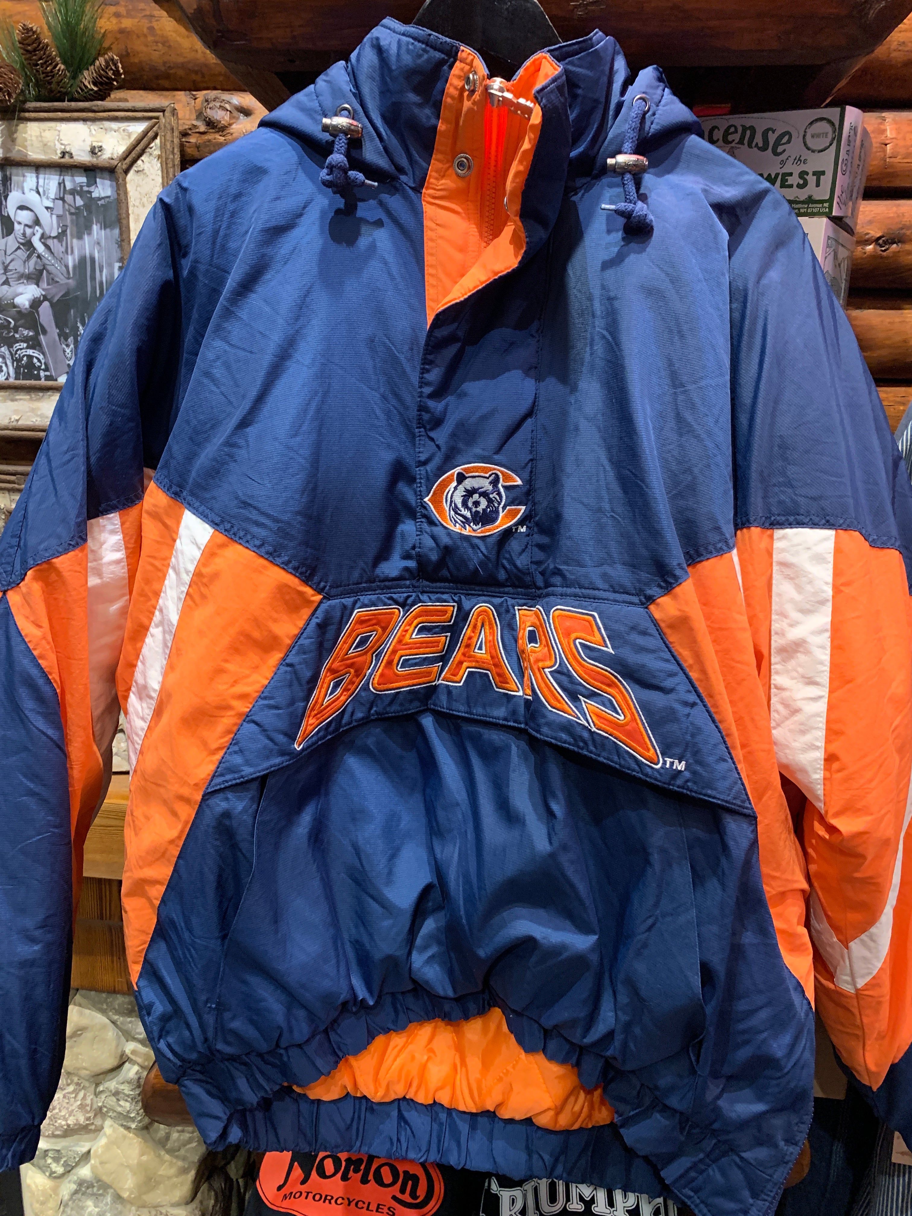 Vintage 90s CHICAGO BEARS NFL Starter Nylon Jacket L – XL3 VINTAGE CLOTHING