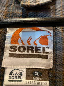 Vintage Sorel Tartan Lined Heavy Cotton Drill Chore Jacket, XL. FREE POSTAGE