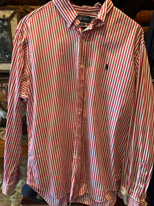 Vintage Ralph Lauren Red & White Stripe, Large