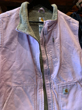 Load image into Gallery viewer, Vintage Carhartt Baby Pink Sherpa Lined Vest, Womens XXL. FREE POSTAGE
