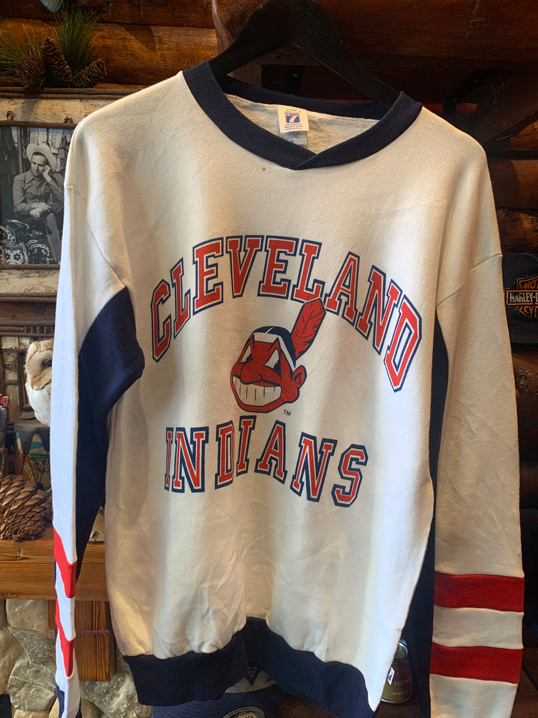 Vintage 80s Cleveland Indians Sweater, Medium