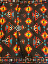 Load image into Gallery viewer, BT-250 Aztec Bolo Round Tie with Turquoise &amp; Coral Inlay
