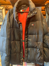 Load image into Gallery viewer, Vintage Tommy Hilfiger Feather Down Puffer Jacket Navy, Large. FREE POSTAGE

