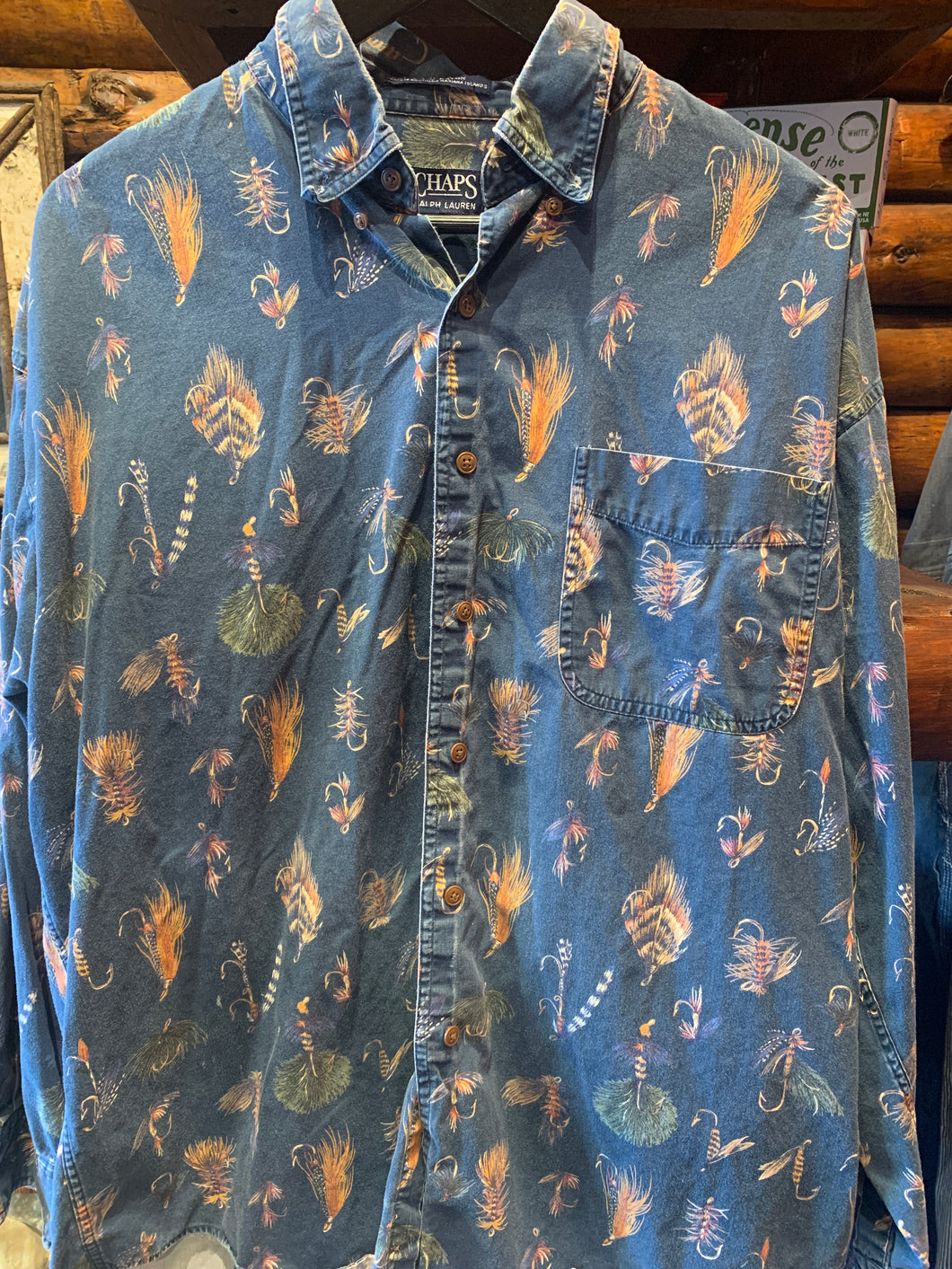 Vintage Ralph Lauren Chaps Fly Fishing Shirt, Large