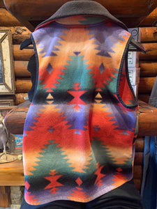 Vintage Ralph Lauren Aztec Fleece Women's Vest, Medium