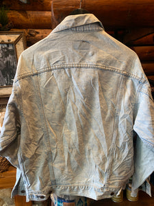 Vintage Levis Bleach Faded Denim Jacket, Medium