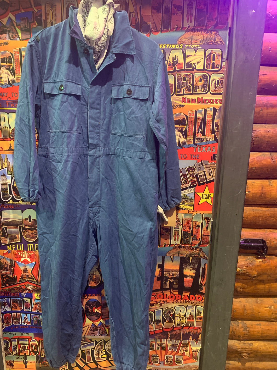 Vintage French Workwear Coveralls, Waist 38-40. FREE POSTAGE