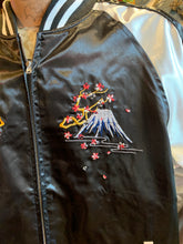 Load image into Gallery viewer, Japanese Sukajan Souvenir Jacket - Embroidered Five Tower, Black Bomber Jacket
