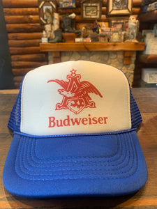 New Budweiser Blue/Wh USA Trucker Cap