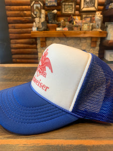 New Budweiser Blue/Wh USA Trucker Cap