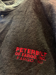 Vintage Peterbilt Trucking, Fargo Wool & Denim Letterman Jacket. Medium. FREE POST