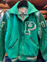 Load image into Gallery viewer, Vintage Circa 1950&#39;s-60&#39;s P Fab Knit Letterman Jacket, Small. FREE POSTAGE
