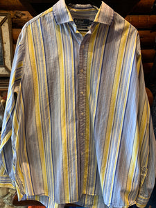 Vintage Ralph Lauren Yellow & Blue / White Stripe, XL