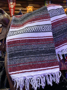 Extra Large Authentic Mexican Blanket. Imported From Mexico. Burgundy