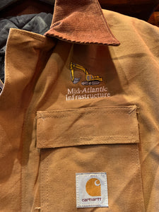Vintage Carhartt Quilt Lined Chore Jacket Mid Atlantic Crane, XL. FREE POSTAGE
