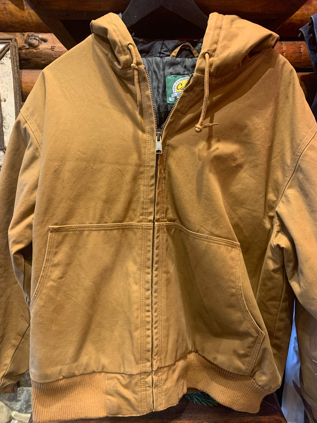 Vintage Cabela's Hunting Fishing Duckcloth Hooded Jacket, Large.