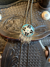 Load image into Gallery viewer, BT604 Shield &amp; Feather Bolo Tie. USA Import

