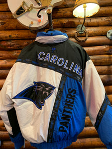 Pro Player Vintage Carolina Panthers Large Puffer Vintage Jacket