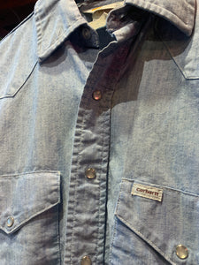 7. Denim Shirt Vintage, Carhartt Chambray Medium