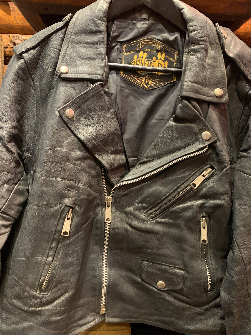 Vintage Pantera Biker Jacket, S-M