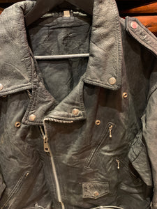Vintage Biker Jacket, L-XL