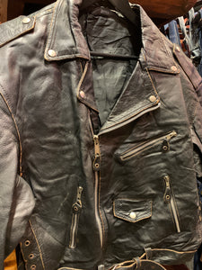 Vintage Biker Jacket, Large